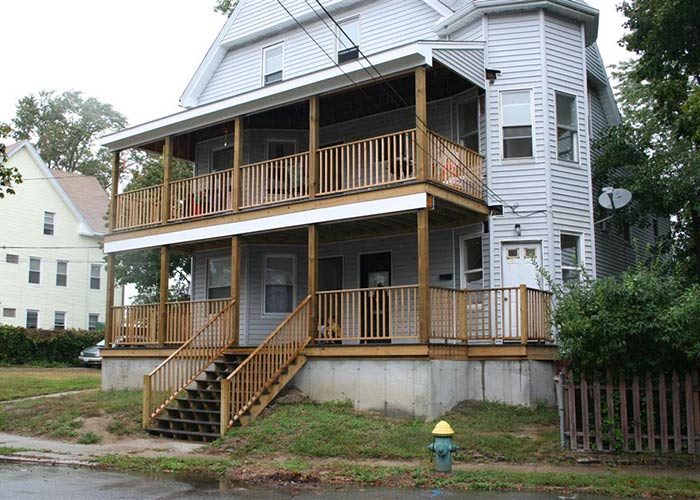 Porch reconstruction project: After